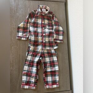 Petite Plume Kid's Brushed Twill Pajama Set in Balmoral Tartan